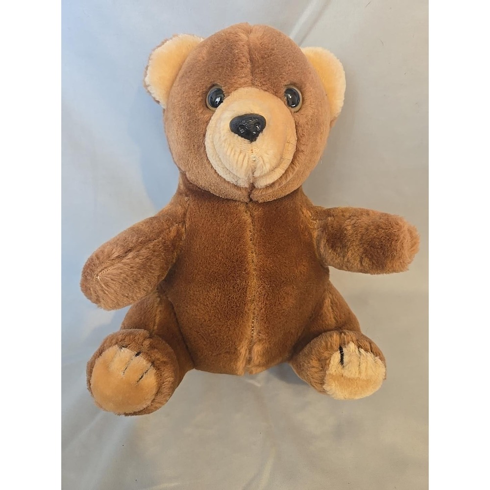 Crown Brown Teddy Bear Plush Stuffed Animal ASI 47670 9" Vintage